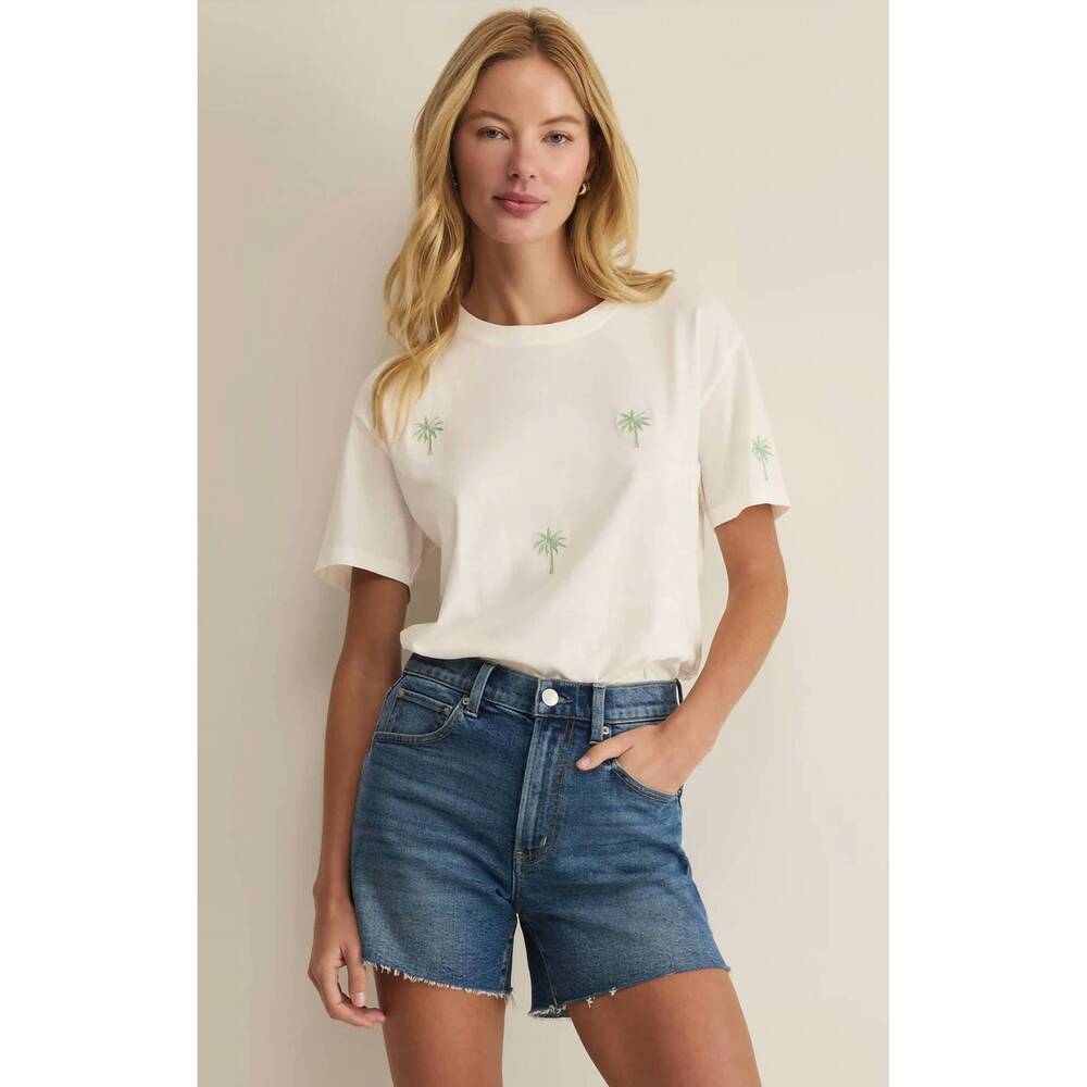 NEW Z SUPPLY palms boyfriend tee in sea salt